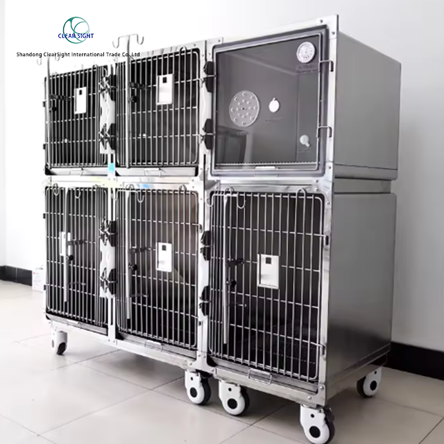 Heavy-duty Stainless Steel Pet Hospital Cage