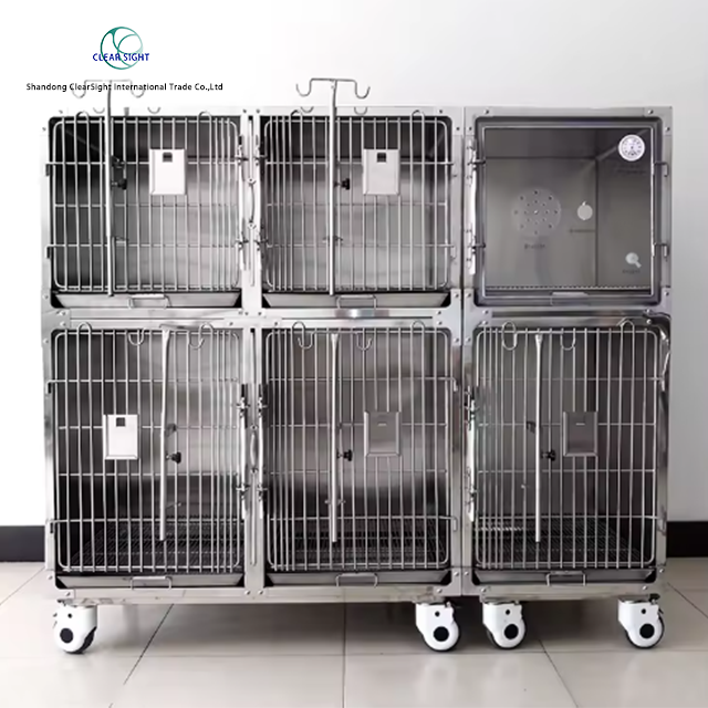 Heavy-duty Stainless Steel Pet Hospital Cage