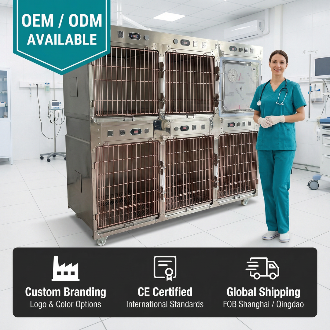 Premium Feline Respiratory Aid: Spacious, Portable, Vet-Approved Oxygen Cage for Dogs for Enhanced Recovery & Comfort.