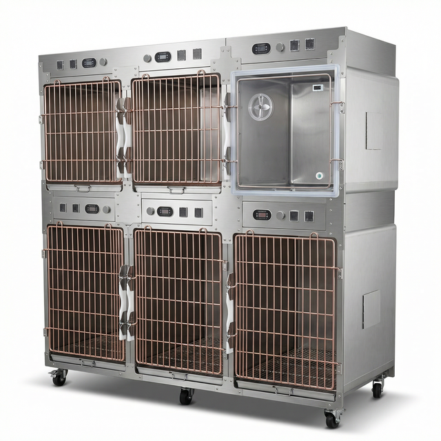 Premium Feline Respiratory Aid: Spacious, Portable, Vet-Approved Oxygen Cage for Dogs for Enhanced Recovery & Comfort.