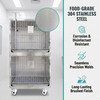 Heavy Duty Commercial Grade Vet Enclosure cat Cage Stainless Steel with Secure Locking System in Modern Animal Hospitals