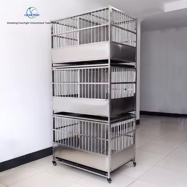 Stackable Stainless Steel Pet Cage