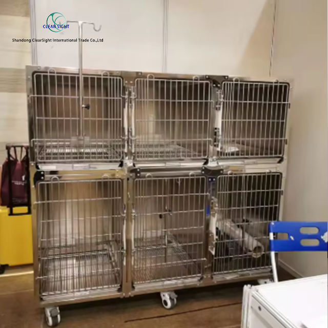 Heavy-duty Stainless Steel Pet Hospital Cage