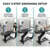 Advanced Pet Care Grooming Tool Sturdy Metal Frame 500-900mm Double Arms for Safe Pet Handling Hydraulic Grooming Table