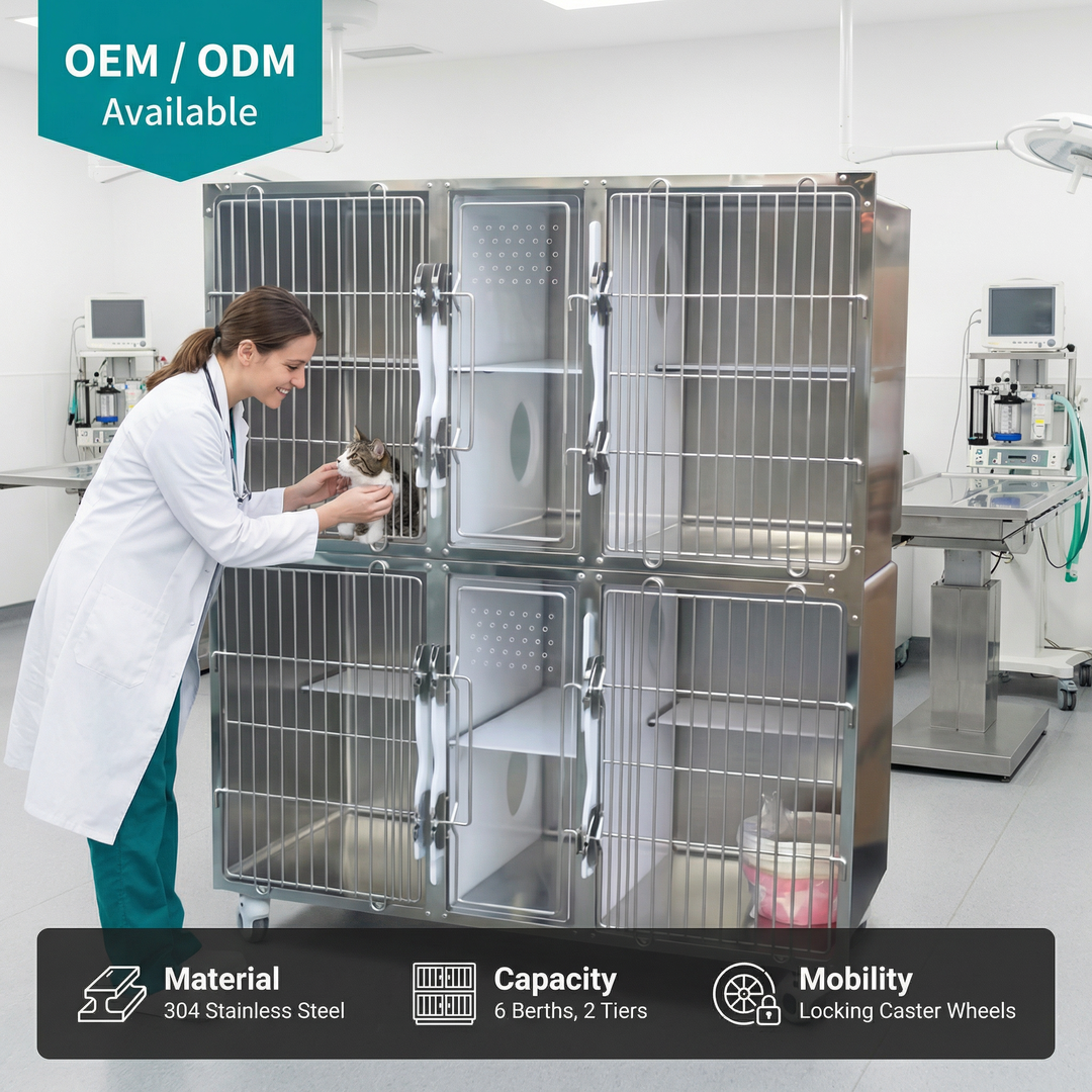 Heavy Duty Foldable Metal Wire Crate with Double Door Removable Tray for Indoor Outdoor Use Pet Cages Dog Kennel Safe