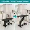 Advanced Pet Care Grooming Tool Sturdy Metal Frame 500-900mm Double Arms for Safe Pet Handling Hydraulic Grooming Table