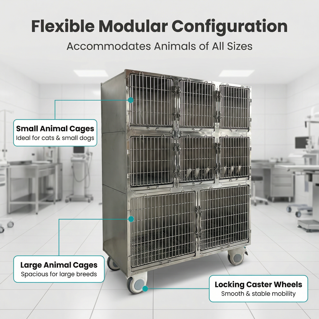Heavy Duty Metal Wire Crate with Removable Tray and Double Door for Indoor and Outdoor Use Dog and cat Cage Large Size