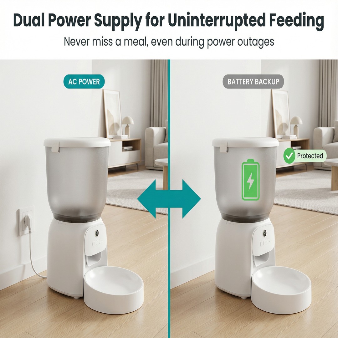 Best Quality Pet Feeder with Camera Gravity Feed Large Capacity 8L Stainless Steel up to 4 Meals Per Day