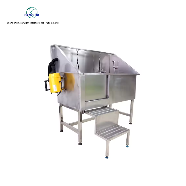 Stainless Steel Large-Gate Elevating Pet Bathtub