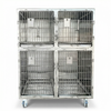 Heavy Duty Commercial Grade Vet Enclosure Stainless Cage for Dogs with Secure Locking System for Routine Animal Boarding