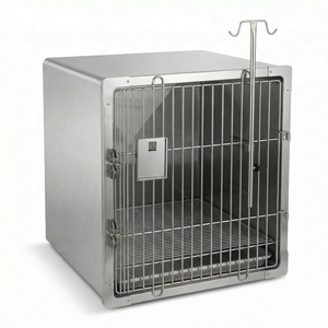 Heavy Duty Metal Wire Crate with Secure Double Door and Dog Cage for Small Dog Removable Tray for Indoor Puppy Training