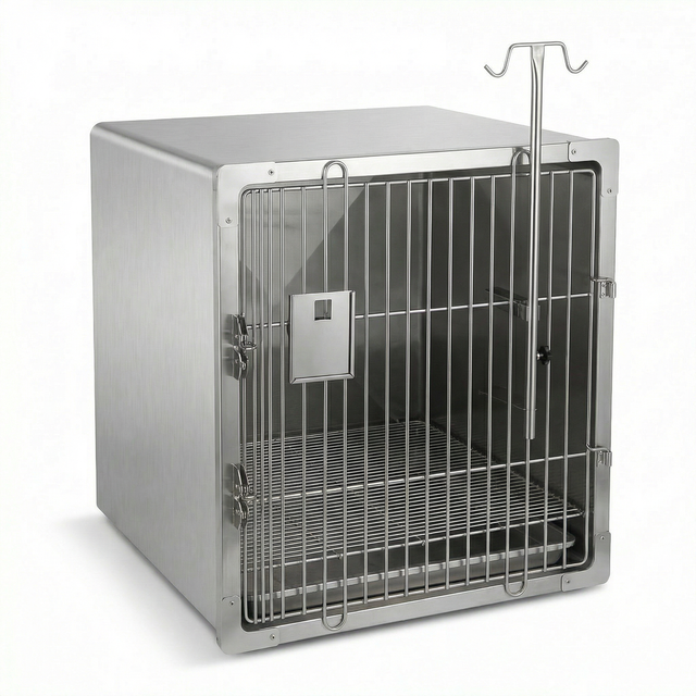 Heavy Duty Metal Wire Crate with Secure Double Door and Dog Cage for Small Dog Removable Tray for Indoor Puppy Training