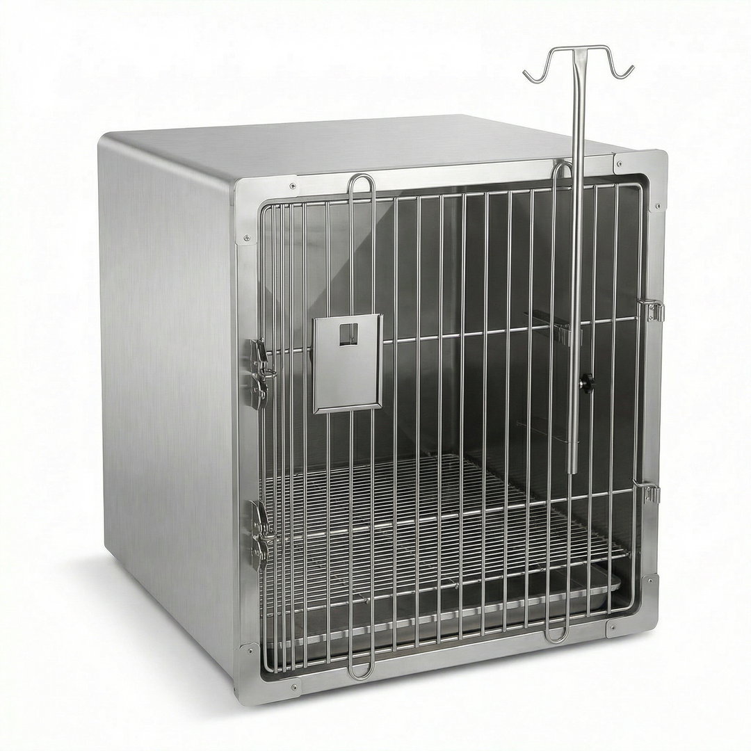 Heavy Duty Metal Wire Crate with Secure Double Door and Dog Cage for Small Dog Removable Tray for Indoor Puppy Training