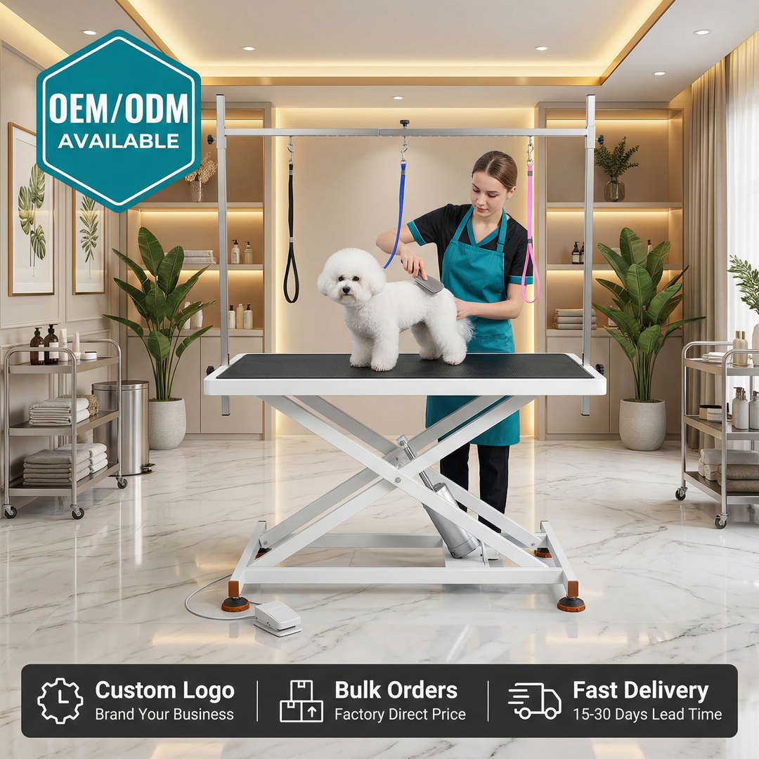 Electric Pet Grooming Table with Durable Design and Adjustable Height for Easy Pet Grooming and Professional Salon Work