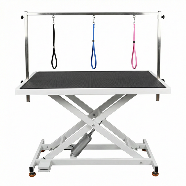 Electric Pet Grooming Table with Durable Design and Adjustable Height for Easy Pet Grooming and Professional Salon Work