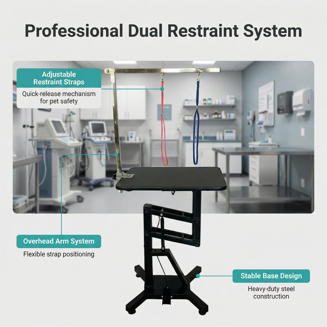 Portable Design and Adjustable Height Pet Grooming Table for Easy Pet Grooming and Professional Salon Use at Home Work