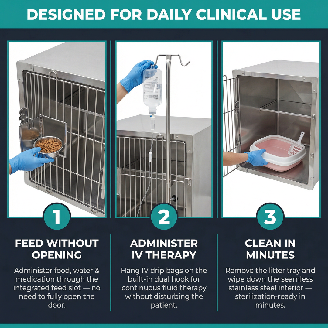 Innovative Pet Care System Ensuring Maximum Security and Efficiency in Hospitals: Professional Grade cat Stainless Cage