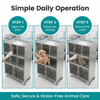 Heavy Duty Metal Wire Crate with Removable Tray and Double Door for Indoor and Outdoor Use Dog and cat Cage Large Size