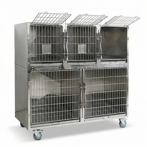 Heavy Duty Commercial Grade Vet Enclosure Pet Cages Dog Kennel with Secure Locking System for Comfortable Pet Recovery
