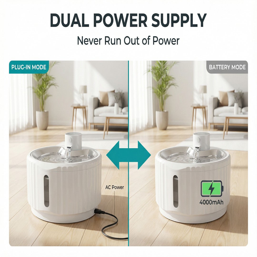 New Arrival Cat Water Fountain UV Sterilization 12L Food-Safe Material Carbon Filter Adjustable Flow Rate Countertop