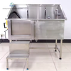 Stainless Steel Large-Gate Elevating Pet Bathtub