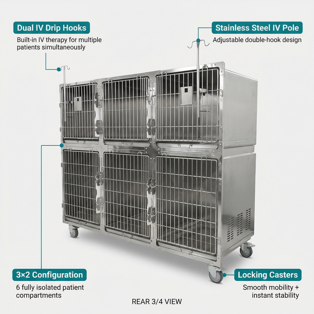 Premium Cage Chien Inox Dotée D'une Construction Durable Et D'un Espace Confortable Pour Animaux Pour De Meilleurs Soins