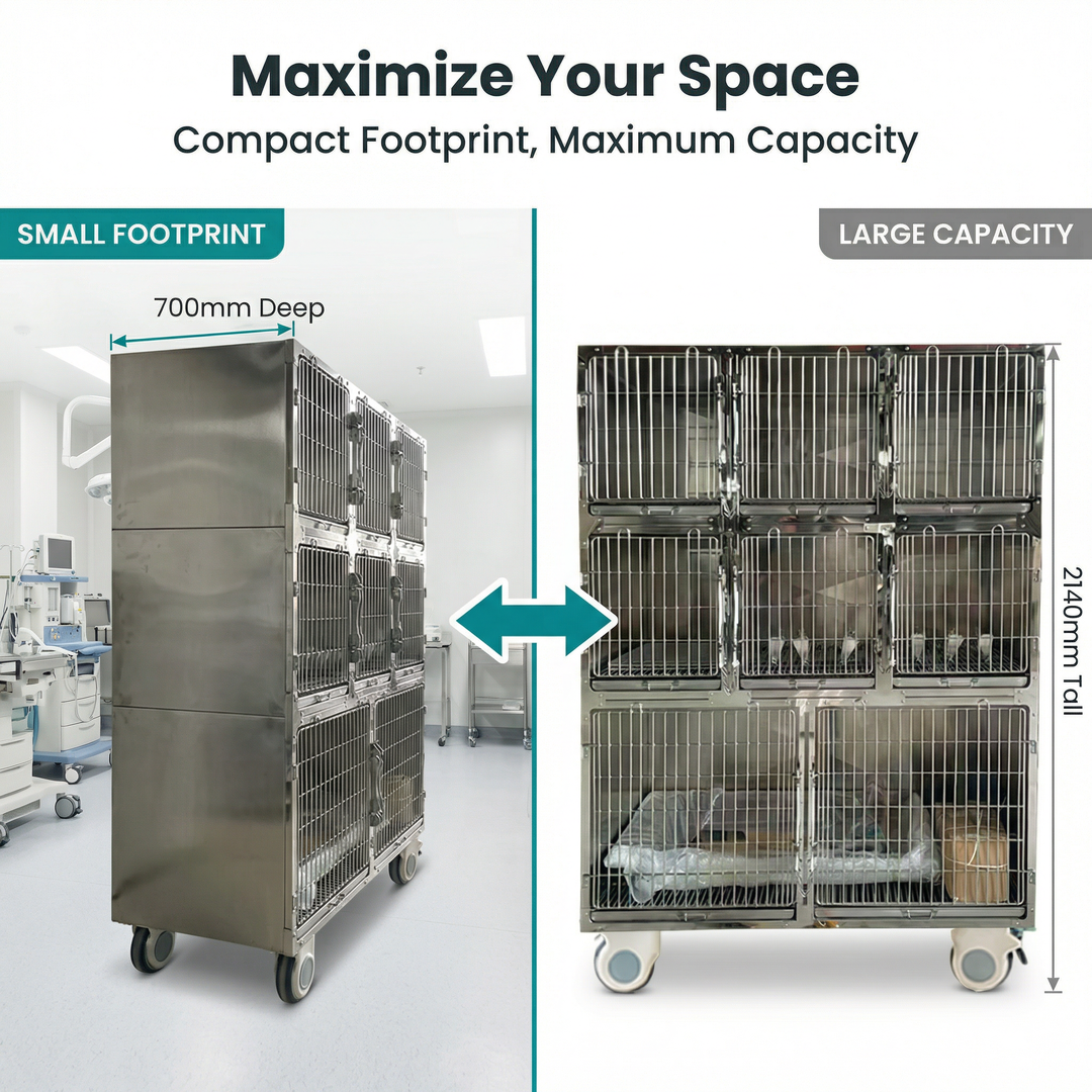 Heavy Duty Metal Wire Crate with Removable Tray and Double Door for Indoor and Outdoor Use Dog and cat Cage Large Size