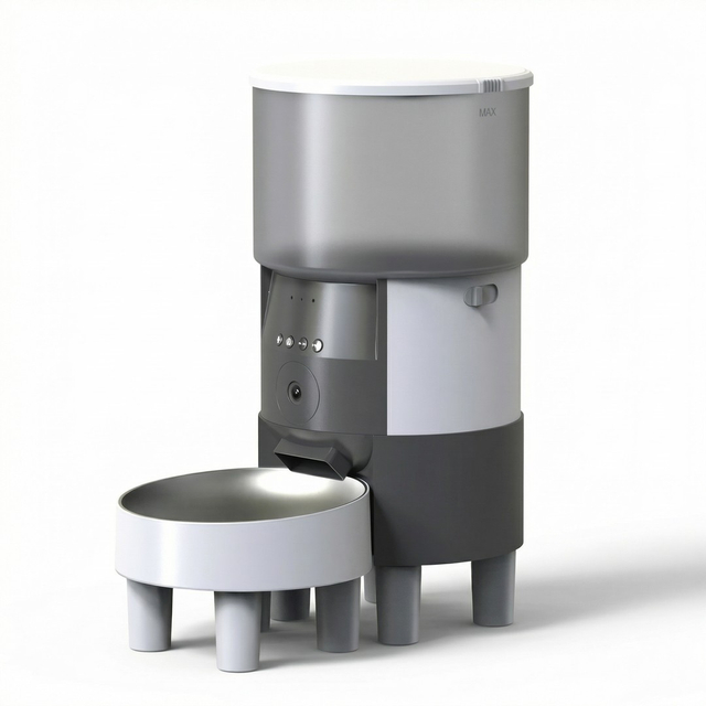 Smart Pet Food Dispenser Dual Power Supply WiFi App Control 6L Food-Grade Material Single Bowl Programmable Schedule