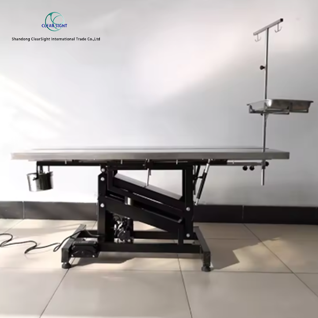 Stainless Steel Foot-Operated Elevating Examination Table