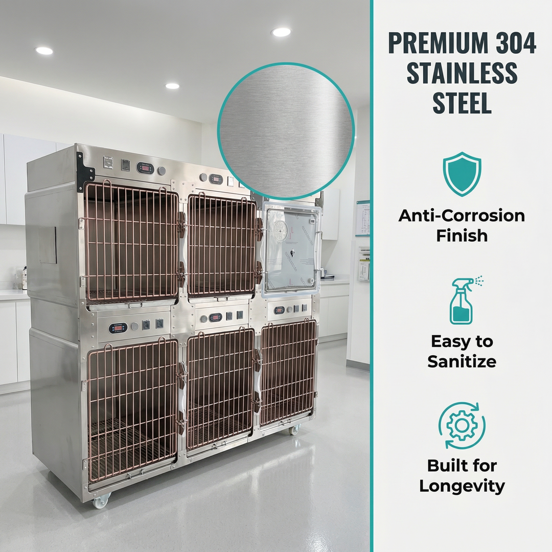 Premium Feline Respiratory Aid: Spacious, Portable, Vet-Approved Oxygen Cage for Dogs for Enhanced Recovery & Comfort.