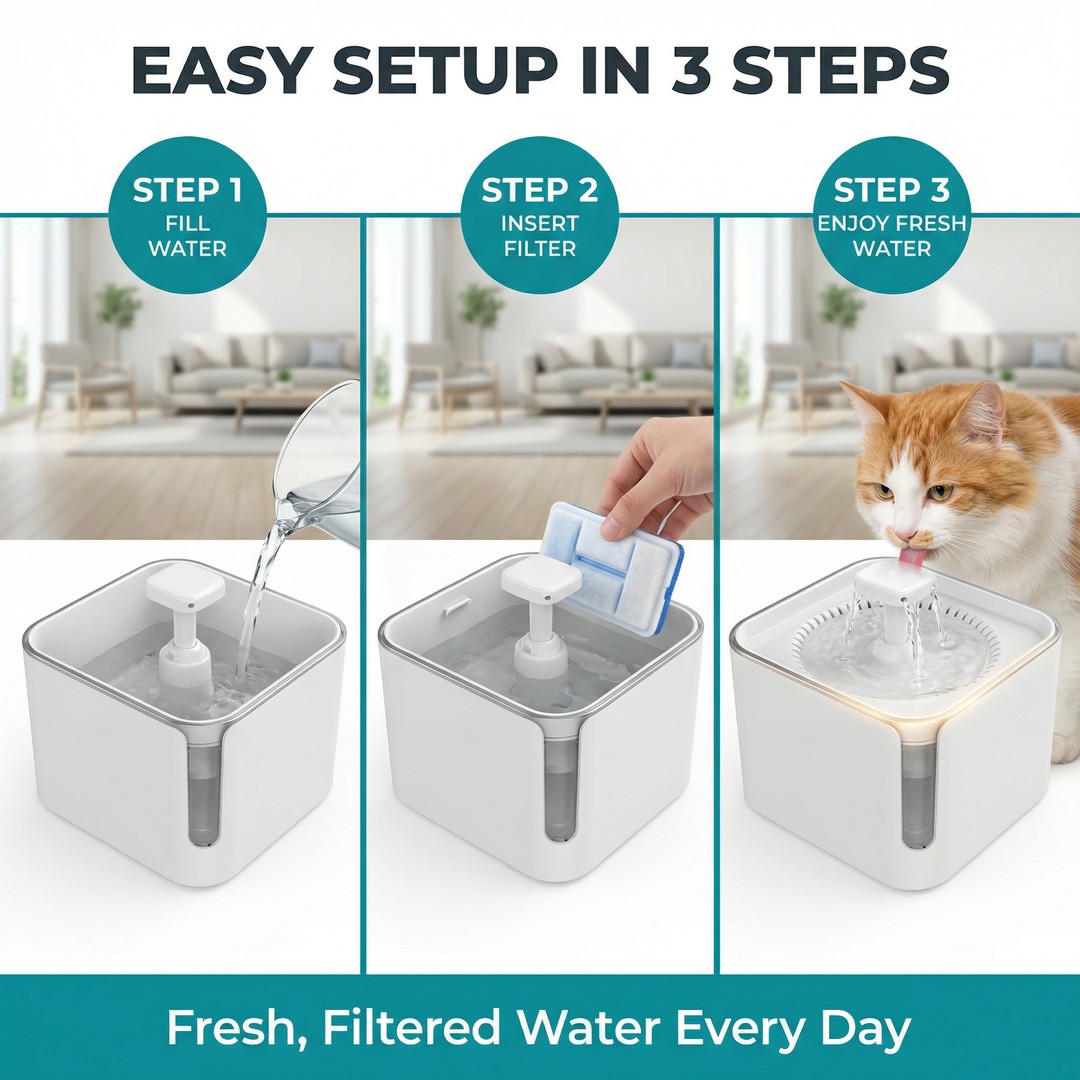 Hot Selling Automatic Cat Water Dispenser App Control Mini Compact Food-Grade 100% Food Grade ABS BPA-Free