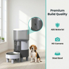 Smart Pet Food Dispenser Dual Power Supply WiFi App Control 6L Food-Grade Material Single Bowl Programmable Schedule