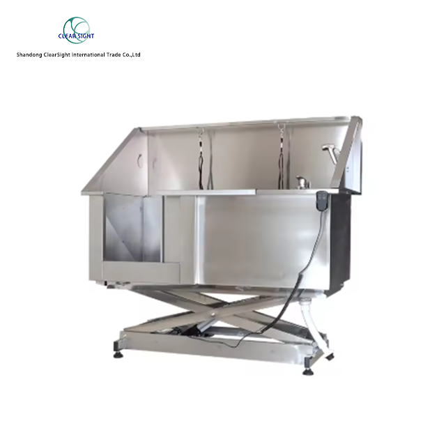 Stainless Steel Large-Gate Elevating Pet Bathtub