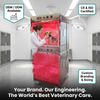 Veterinary Transparent Acrylic Chamber with Adjustable Oxygen Cage for Dogs Flow Meter for Cats Pet Hospital Clinic Use
