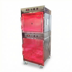 Veterinary Transparent Acrylic Chamber with Adjustable Oxygen Cage for Dogs Flow Meter for Cats Pet Hospital Clinic Use