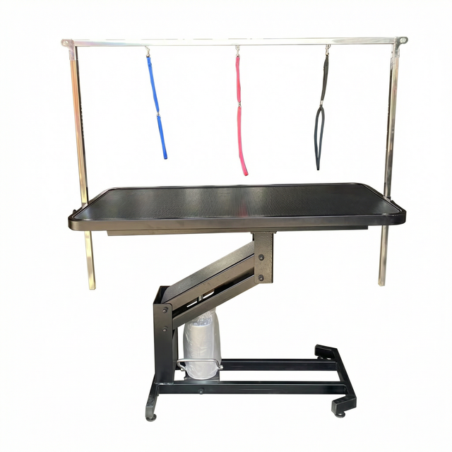 Advanced Pet Care Grooming Tool Sturdy Metal Frame 500-900mm Double Arms for Safe Pet Handling Hydraulic Grooming Table