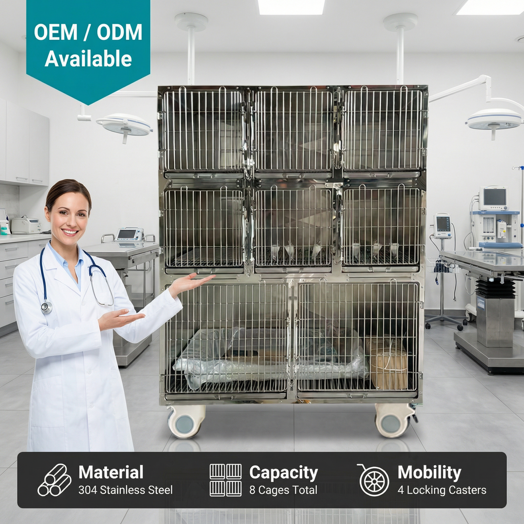 Heavy Duty Metal Wire Crate with Removable Tray and Double Door for Indoor and Outdoor Use Dog and cat Cage Large Size