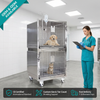 Heavy Duty Commercial Grade Vet Enclosure cat Cage Stainless Steel with Secure Locking System in Modern Animal Hospitals