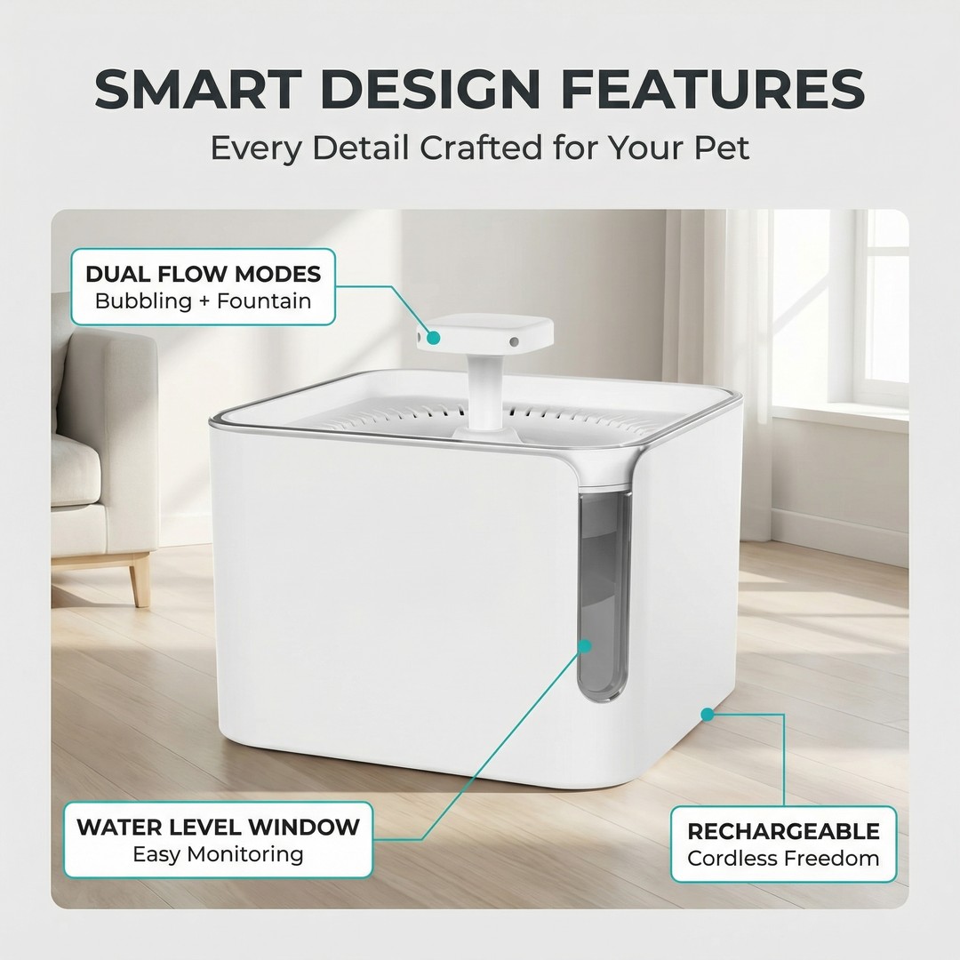 Hot Selling Automatic Cat Water Dispenser App Control Mini Compact Food-Grade 100% Food Grade ABS BPA-Free