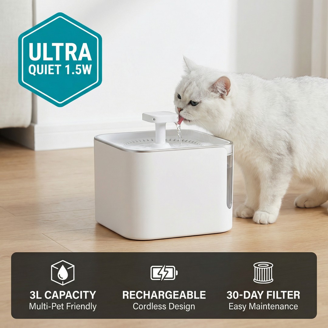 Hot Selling Automatic Cat Water Dispenser App Control Mini Compact Food-Grade 100% Food Grade ABS BPA-Free
