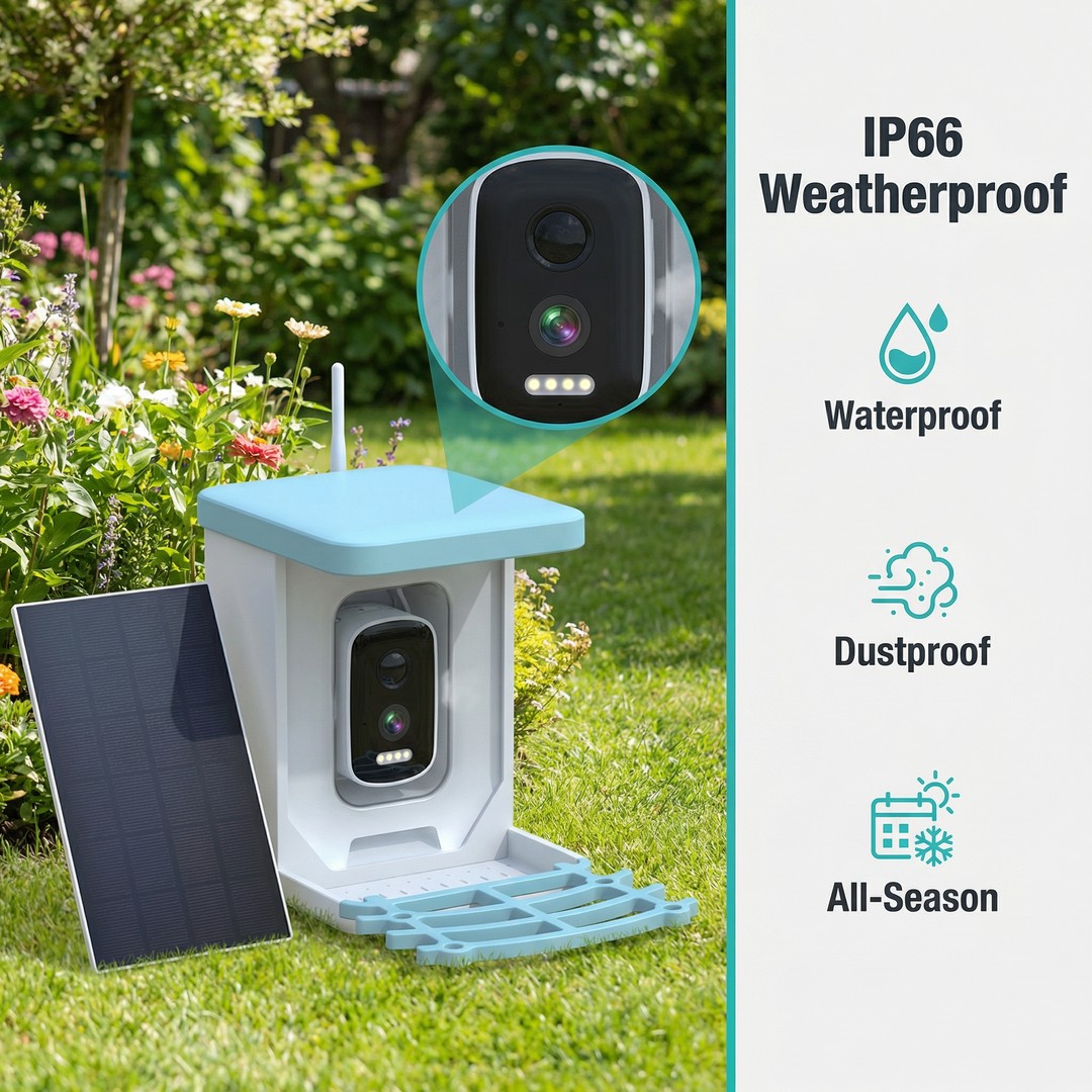 New Arrival 2026 Automatic Pet Feeder with Camera Dual Power Supply Battery Backup 6L Transparent Window LED Display