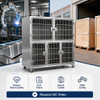 304 Stainless Steel 5-Compartment Veterinary Cage Bank