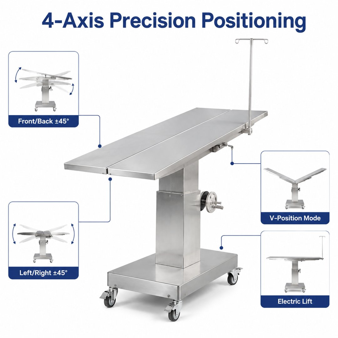 304 Stainless Steel Electric Veterinary Surgical Table
