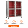 304 Stainless 4-Compartment Veterinary ICU Oxygen Cage