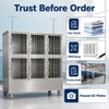 304 Stainless Steel 6 Unit Veterinary Cage Bank