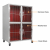 304 Stainless 4-Compartment Veterinary ICU Oxygen Cage
